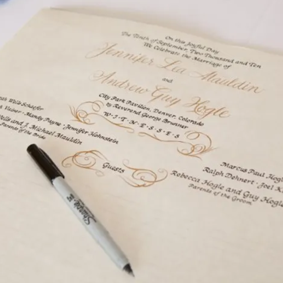 Chancery Hand Calligraphy