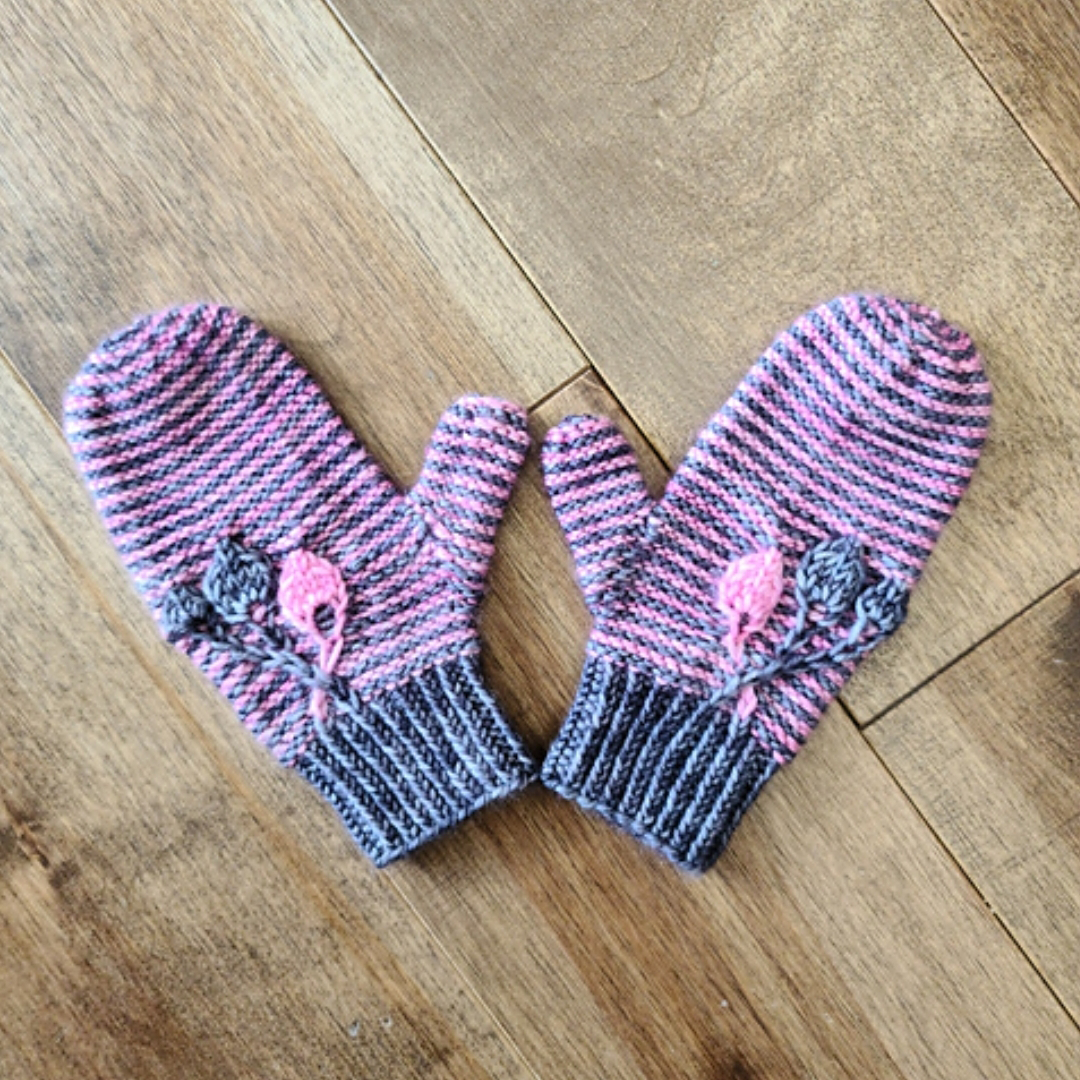 Knitting Mittens - Roslie