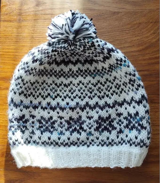 My First Colorwork Hat in Two Colors