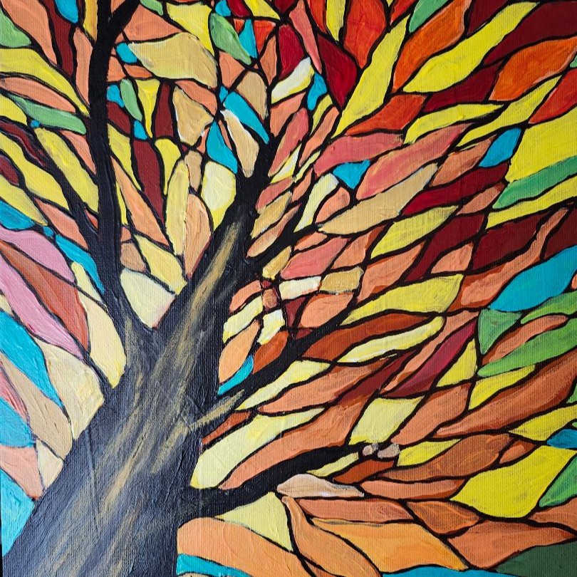 Canvas & Coffee – Up Through The Trees, A Mosaic of Color