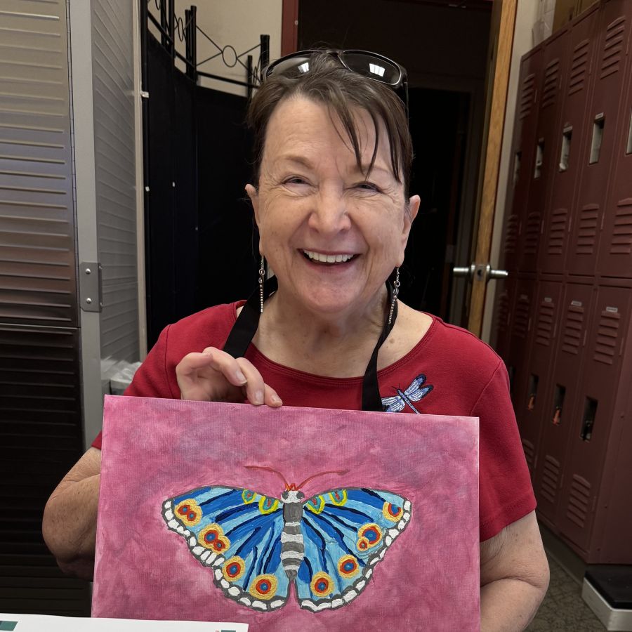 outreach community art class student watercolor acrylic painting