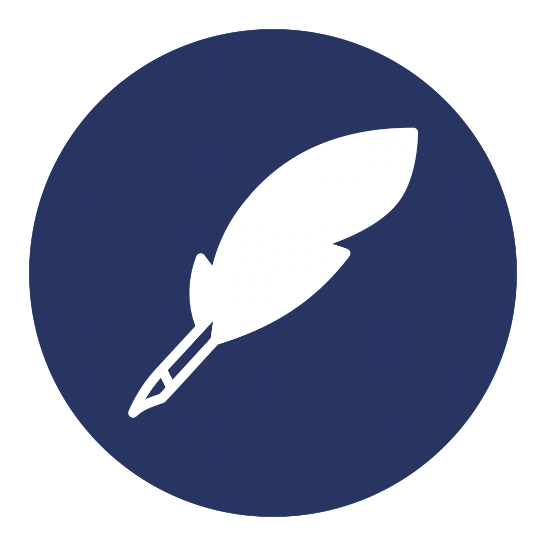 Icon of a feather pen representing lettering classes