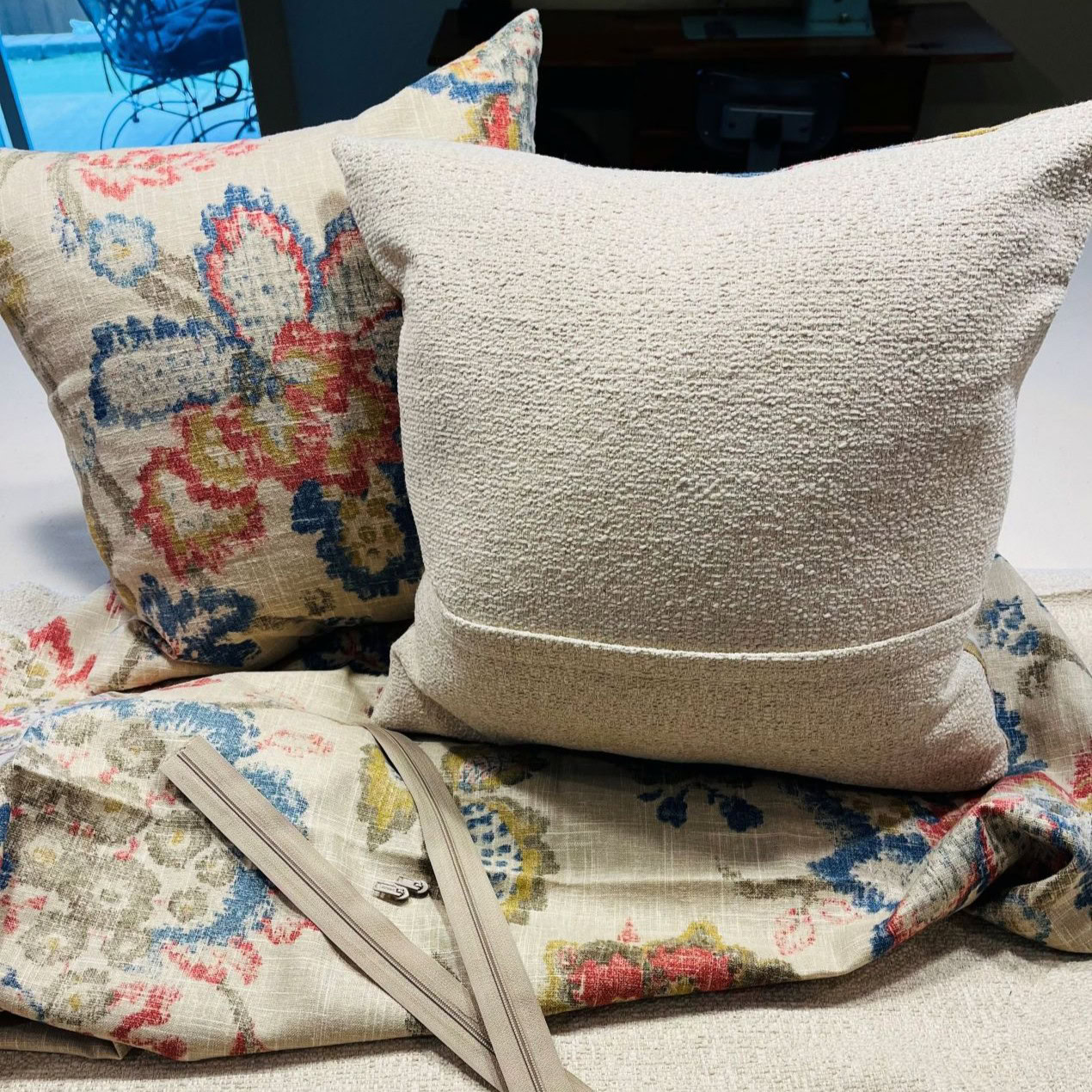 example image of pillows for tri arts project instructor rhonda shanahan sewing class