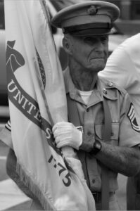 black and white photograph of a soldier by Tri Arts Project artist photographer bradford waldrip