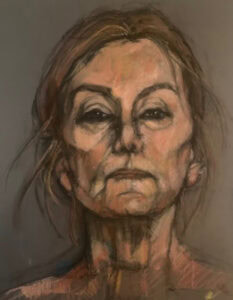 pastel drawing of woman by Tri Arts Project artist Leigh Anne Lewis