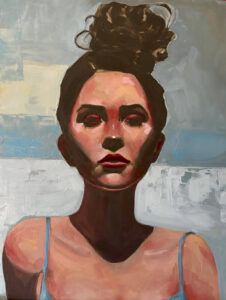 oil painting of a girl by Tri Arts Project artist Lynn Hurley