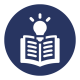 Book and lightbulb icon representing TriArt's art theory and business classes.